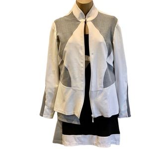 Eliza Audley 3 Piece Tennis Skirt Top Jacket‎ M